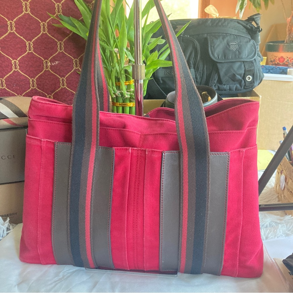 Hermes Troca Harizontal PM tote bag/handbag Magenta/Brown